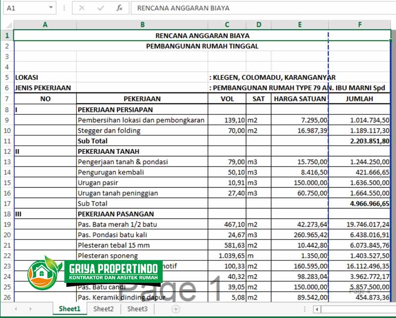 Detail Menghitung Rab Rumah Nomer 13