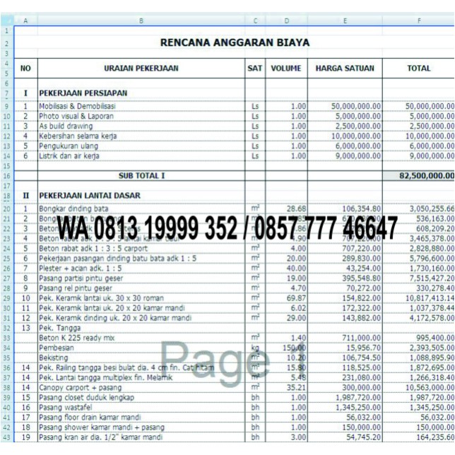 Detail Menghitung Rab Rumah Nomer 17