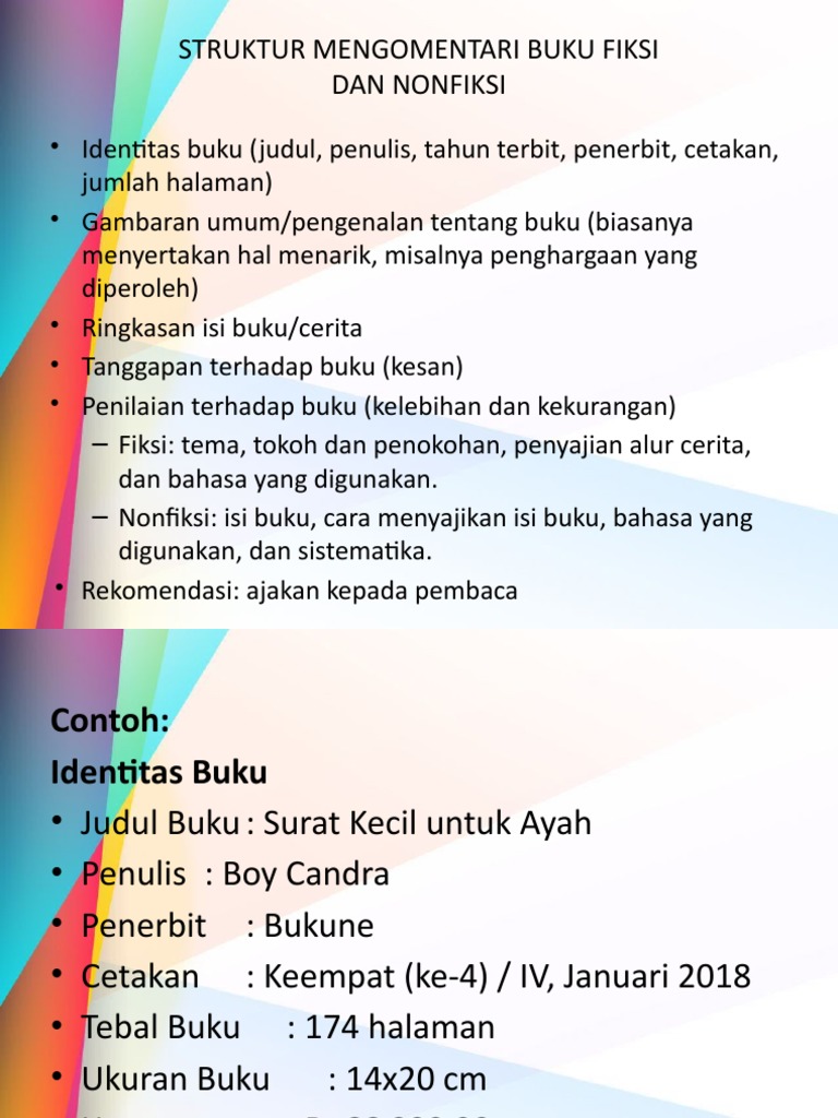 Detail Mengomentari Buku Fiksi Nomer 3