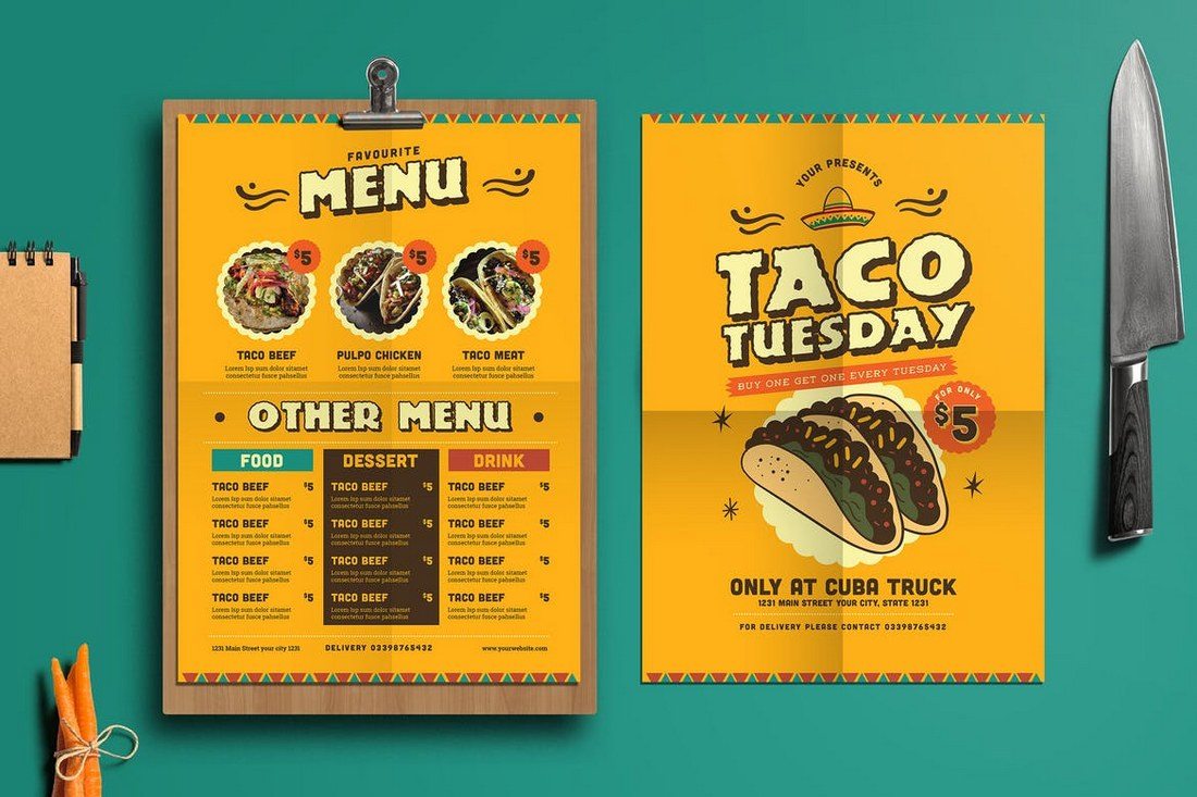Detail Menu Design Template Nomer 16