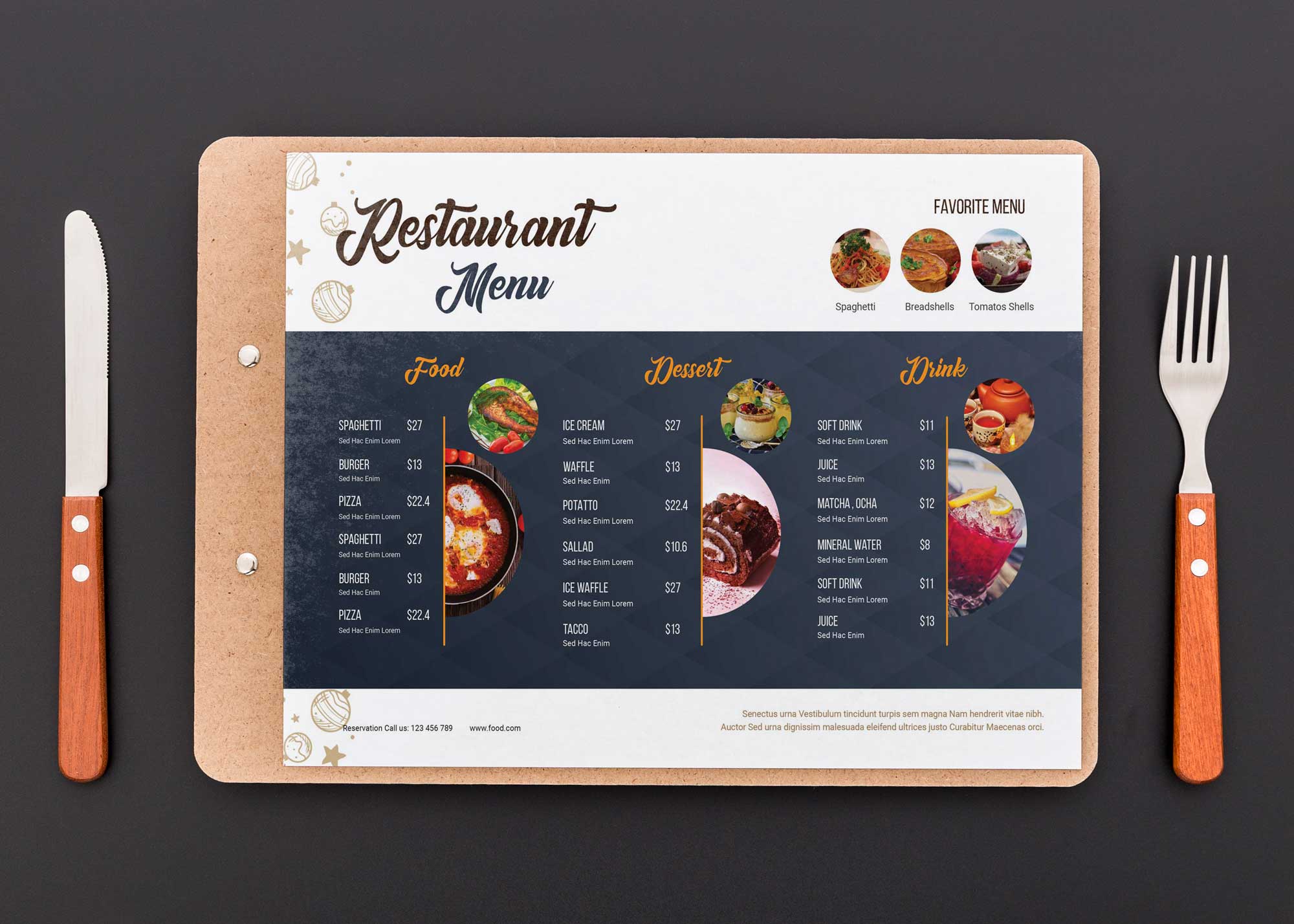 Detail Menu Design Template Nomer 9