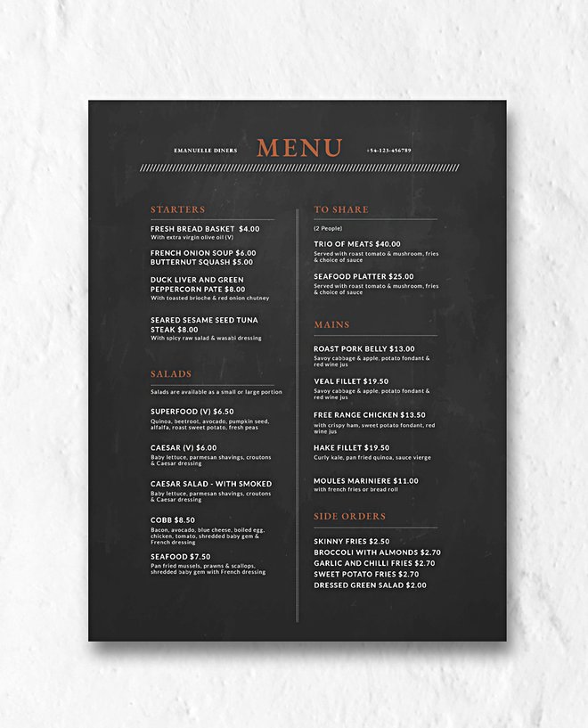 Detail Menu Publisher Template Free Nomer 19