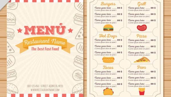 Detail Menu Template Free Nomer 4