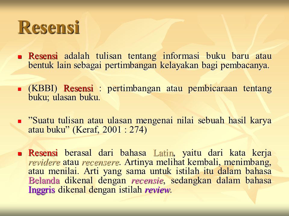 Detail Menulis Resensi Buku Nomer 17