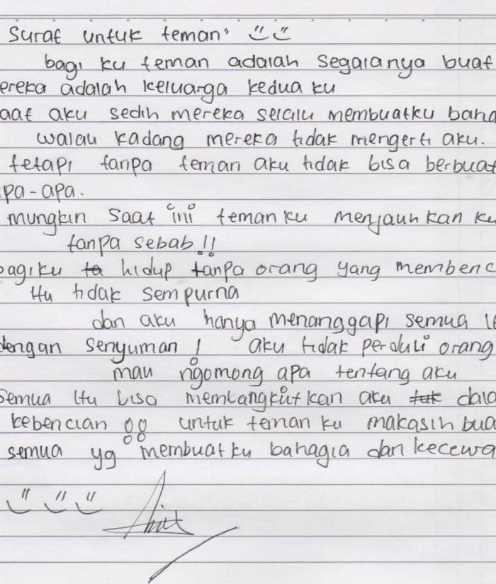 Detail Menulis Surat Untuk Sahabat Nomer 9