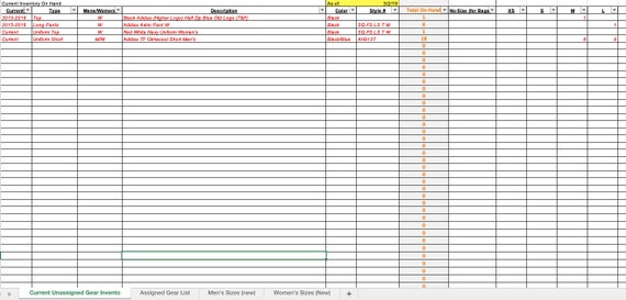 Detail Merchandise Spreadsheet Template Nomer 11