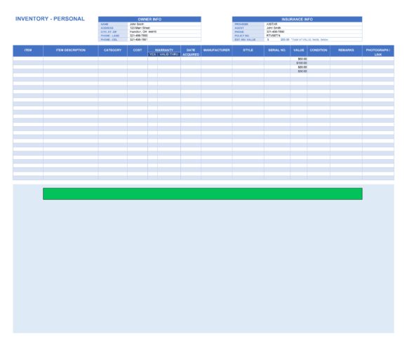 Detail Merchandise Spreadsheet Template Nomer 14