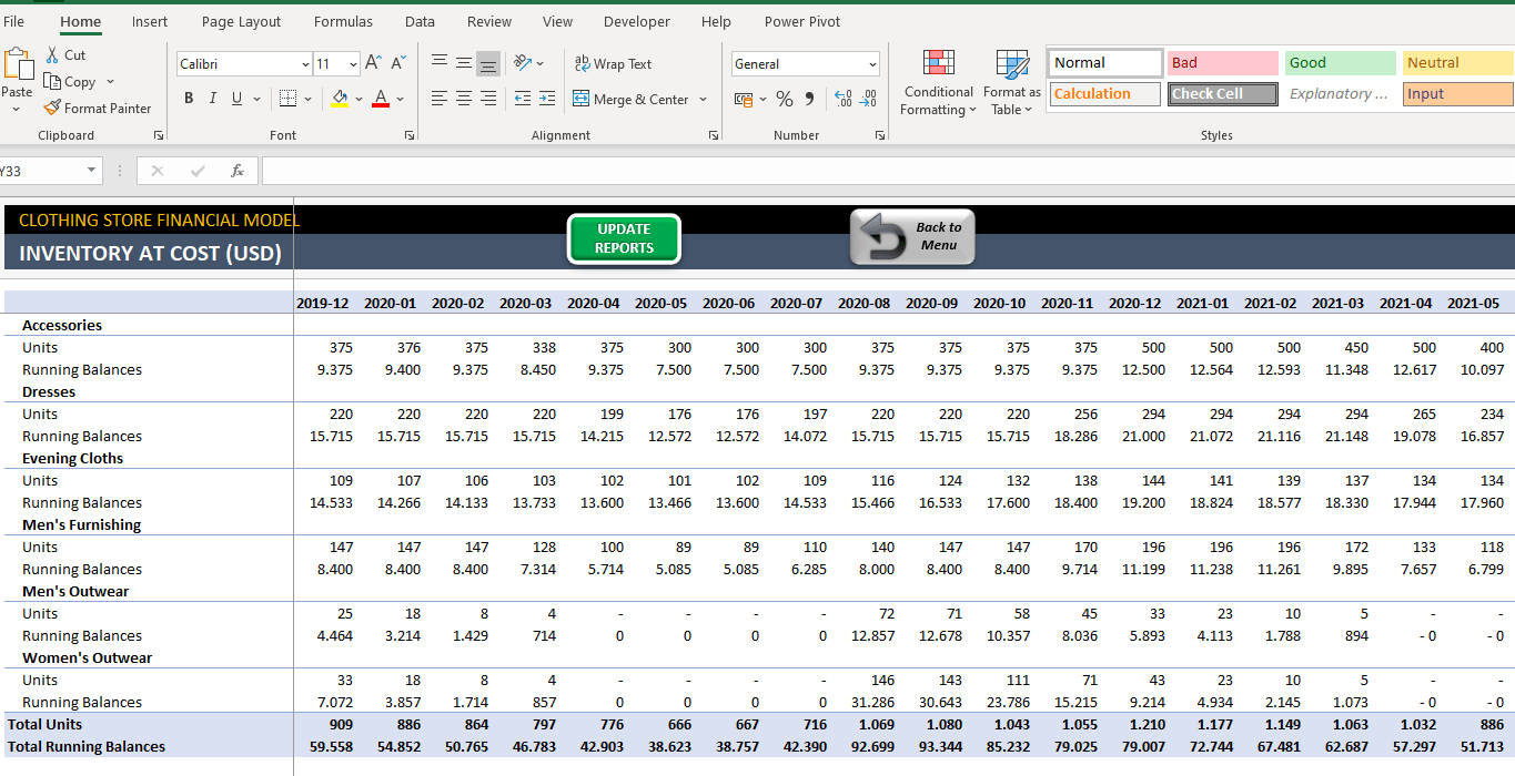 Detail Merchandise Spreadsheet Template Nomer 21