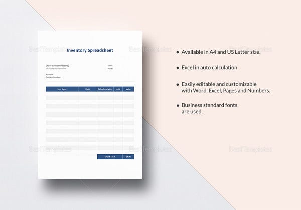 Detail Merchandise Spreadsheet Template Nomer 29