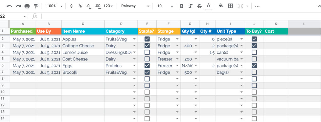 Download Merchandise Spreadsheet Template Nomer 32