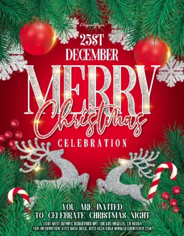 Detail Merry Christmas Flyer Template Nomer 8