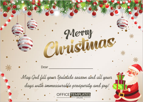 Detail Merry Christmas Template Card Nomer 6