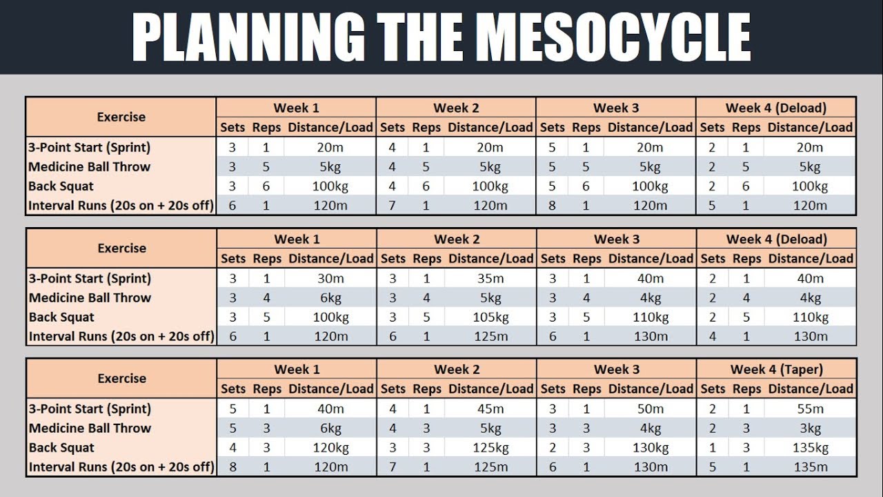 Detail Mesocycle Template Excel Nomer 2