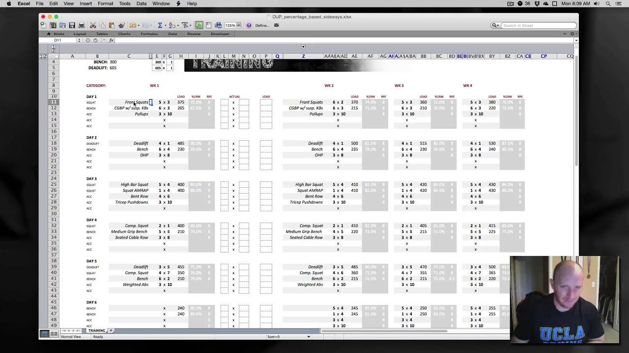 Detail Mesocycle Template Excel Nomer 35