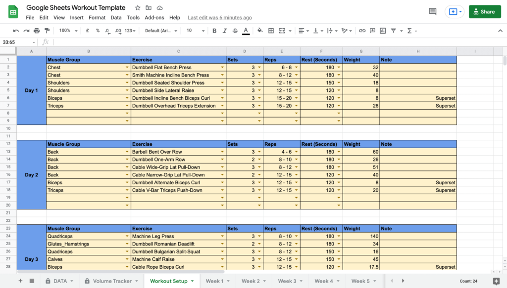 Detail Mesocycle Template Excel Nomer 47