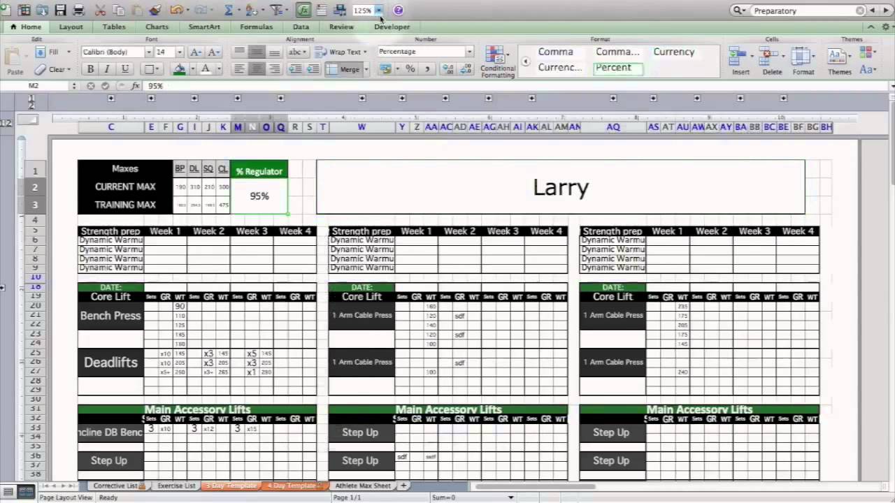 Detail Mesocycle Template Excel Nomer 7