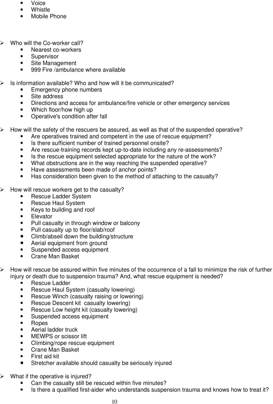 Detail Method Statement For Working At Height Template Nomer 17