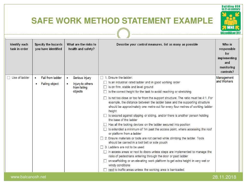 Detail Method Statement For Working At Height Template Nomer 22