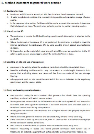 Detail Method Statement For Working At Height Template Nomer 27