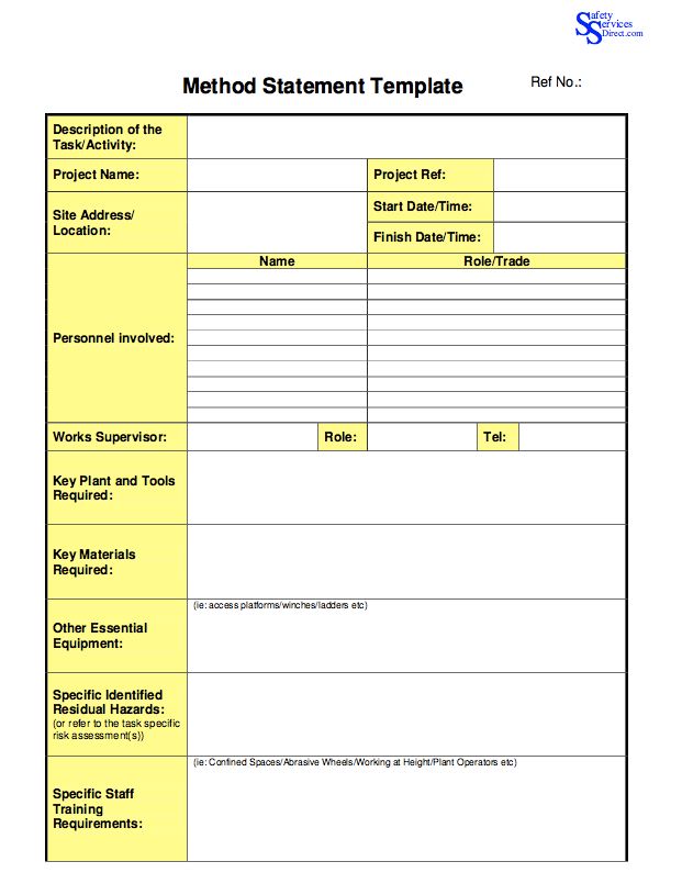 Detail Method Statement For Working At Height Template Nomer 30