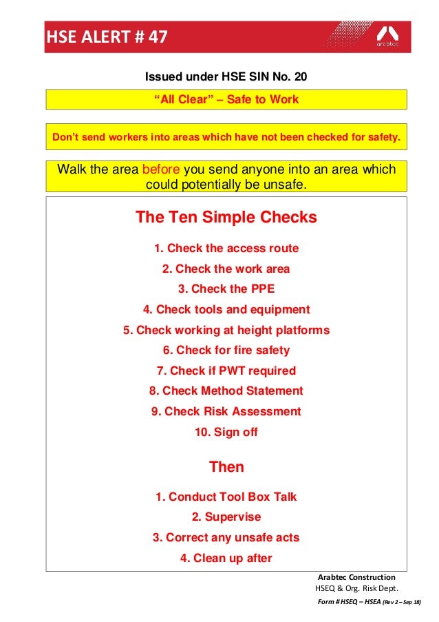 Detail Method Statement For Working At Height Template Nomer 41