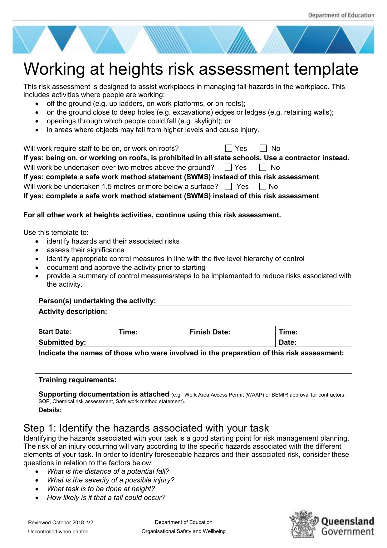 Detail Method Statement For Working At Height Template Nomer 9