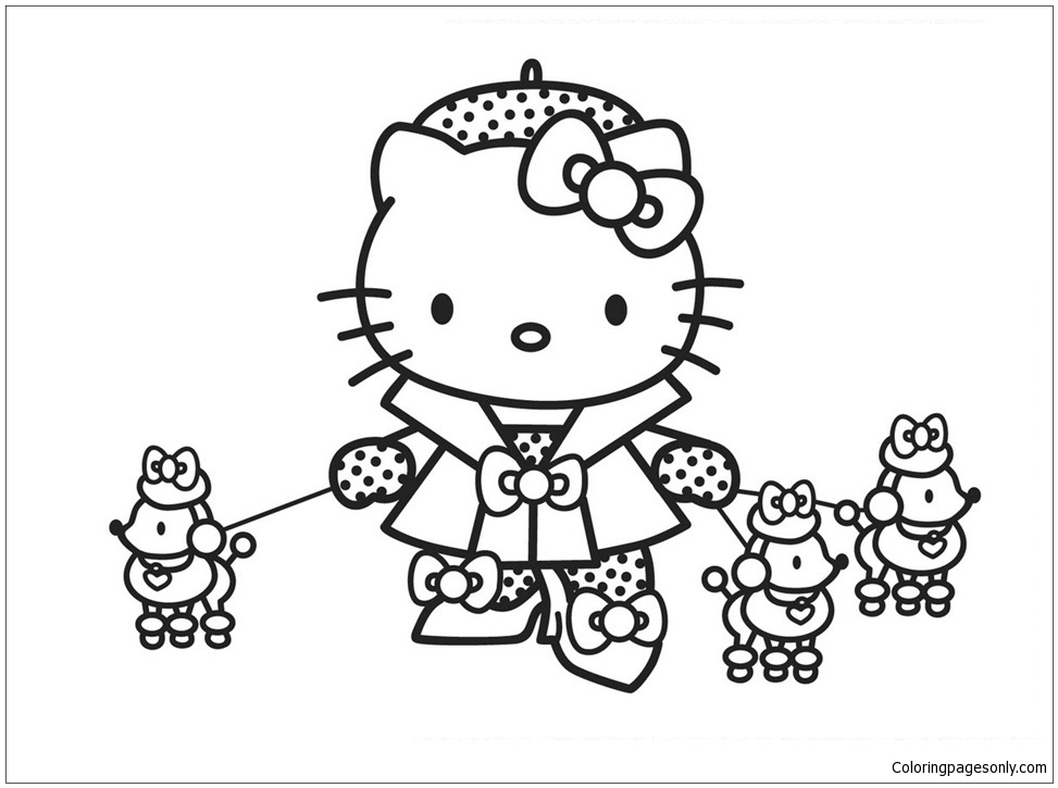 Detail Mewarnai Gambar Boneka Hello Kitti Nomer 19