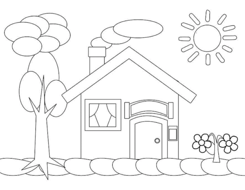 Detail Mewarnai Gambar Rumah Untuk Anak Kelas 3 Nomer 26