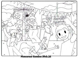 Detail Mewarnai Gambar Tema Keliling Indonesia Untuk Anak Paud Nomer 2