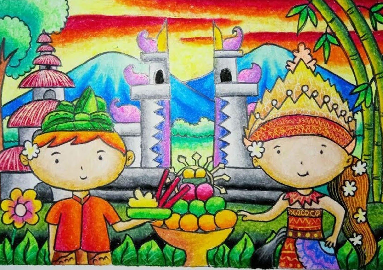 Detail Mewarnai Gambar Tema Keliling Indonesia Untuk Anak Paud Nomer 5