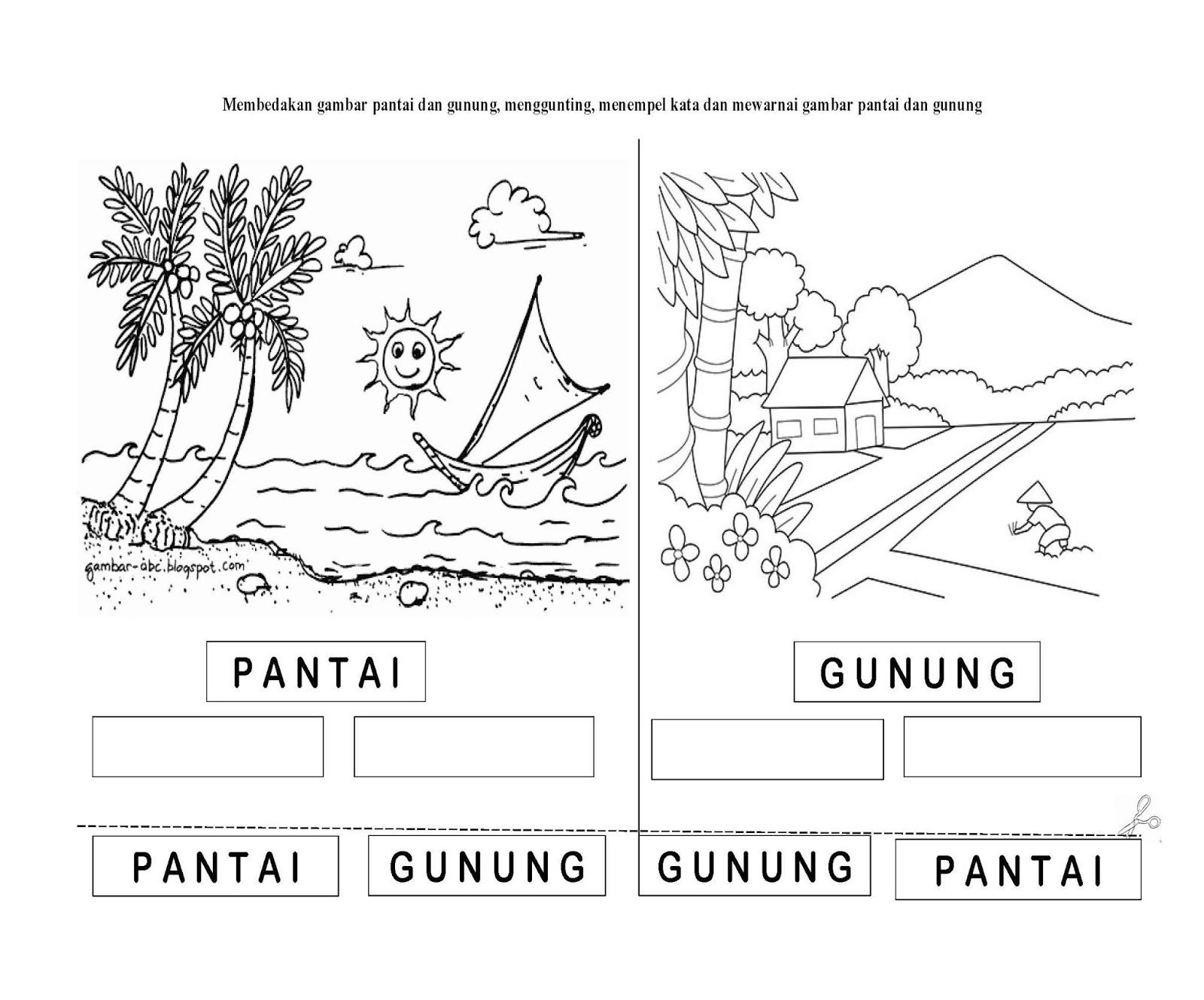 Detail Mewarnai Gambar Tema Rekreasi Untuk Anak Tk Nomer 17