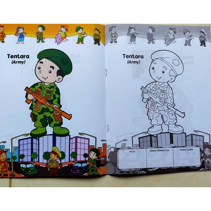 Detail Mewarnai Gambar Tentarauntuk Anak Paud Nomer 11