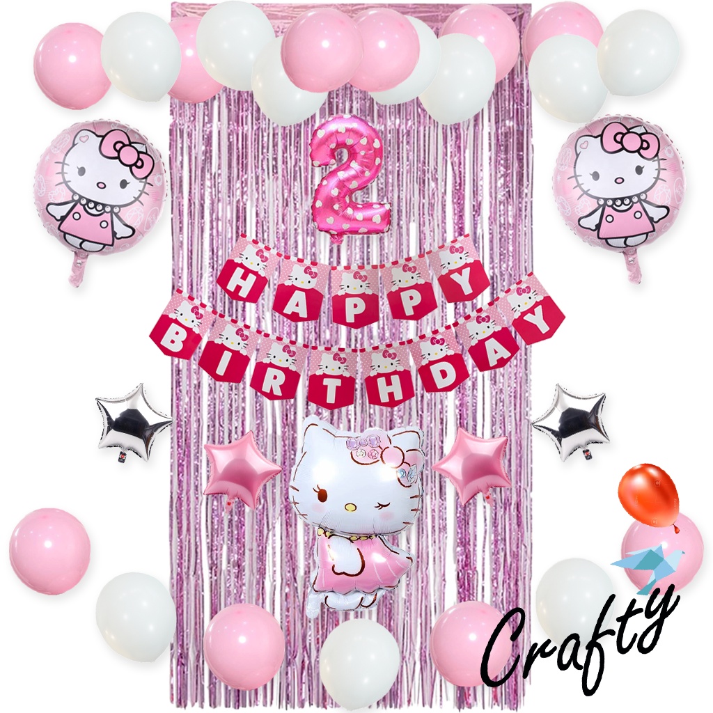 Detail Mewarnai Gambar Ulang Tahun Tema Hello Kitty Nomer 21