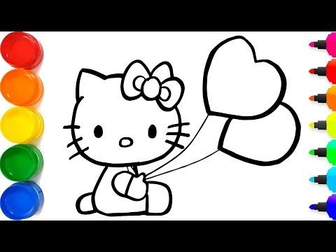 Detail Mewarnai Gambar Ulang Tahun Tema Hello Kitty Nomer 36