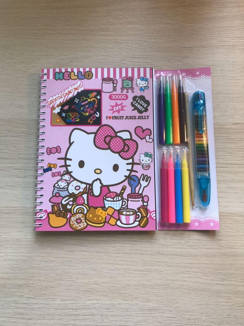 Detail Mewarnai Hello Kitty Dengan Crayon Nomer 23