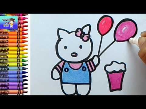 Detail Mewarnai Hello Kitty Dengan Crayon Nomer 31