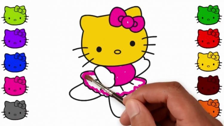 Detail Mewarnai Kartun Hello Kitty Nomer 18