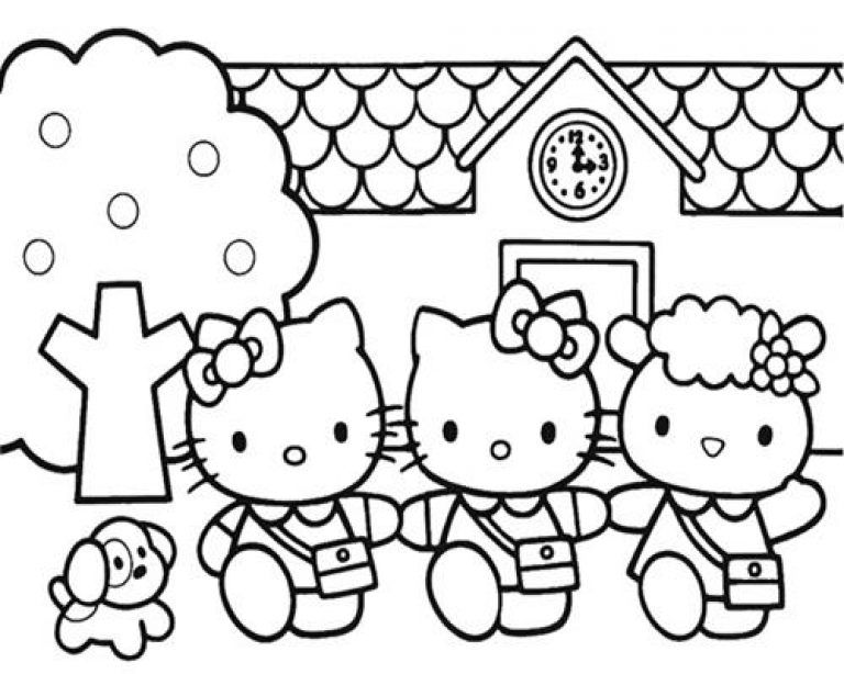 Detail Mewarnai Kartun Hello Kitty Nomer 41