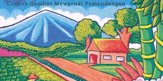 Detail Mewarnai Pemandangan Untuk Anak Nomer 25