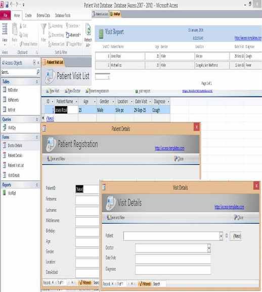 Detail Microsoft Access Patient Database Template Nomer 2