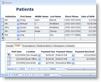 Detail Microsoft Access Patient Database Template Nomer 44