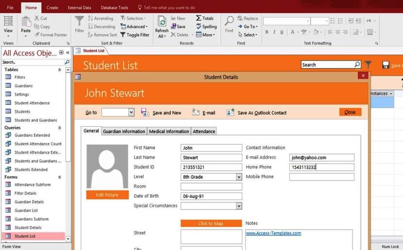 Detail Microsoft Access Patient Database Template Nomer 45