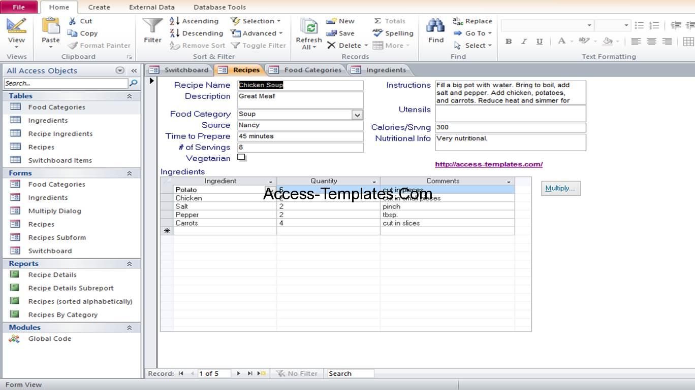 Detail Microsoft Access Patient Database Template Nomer 6