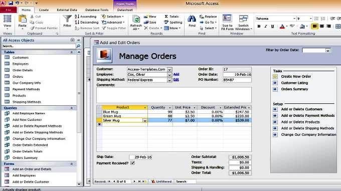 Detail Microsoft Access Patient Database Template Nomer 52
