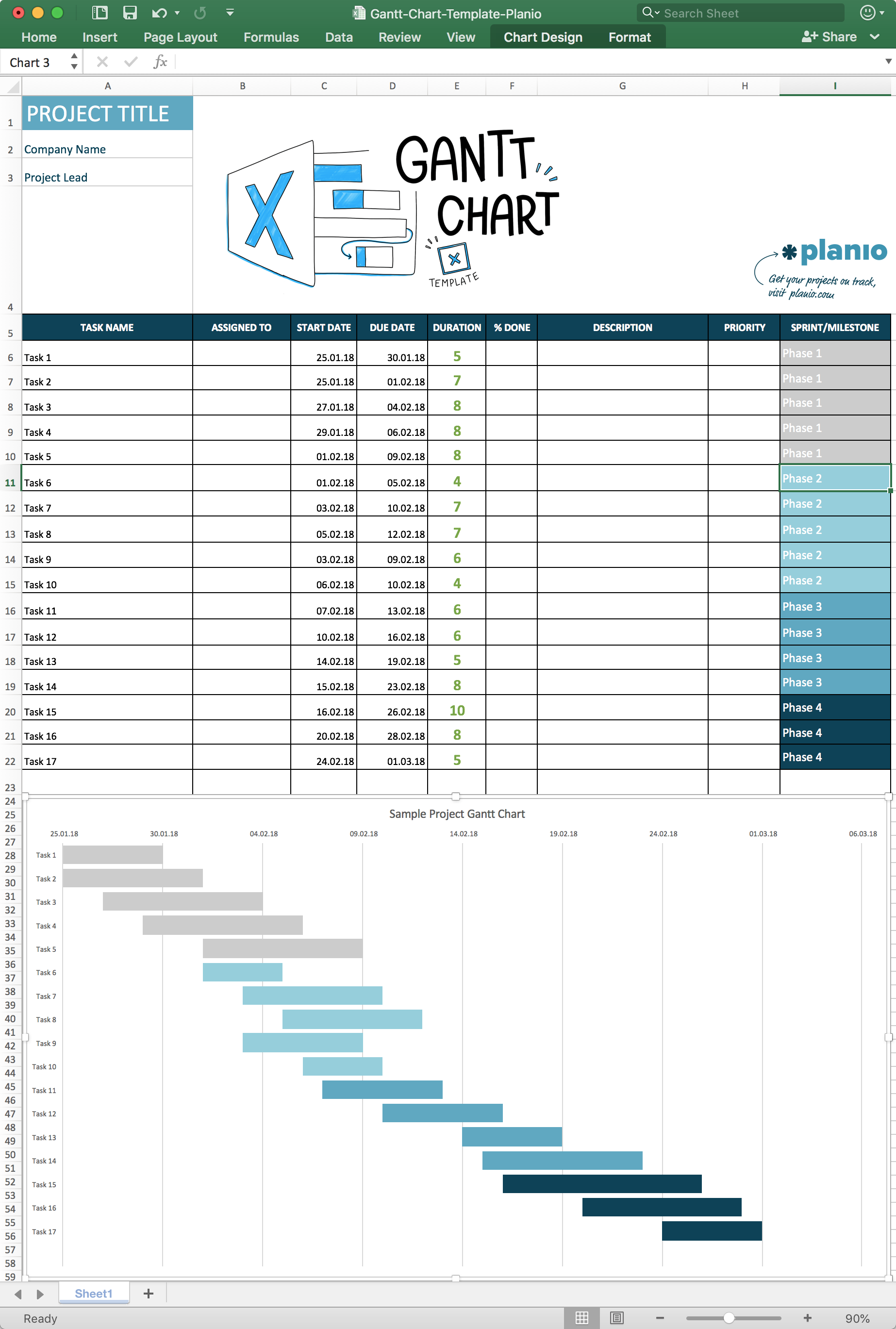 Detail Microsoft Excel Gantt Chart Template Nomer 44