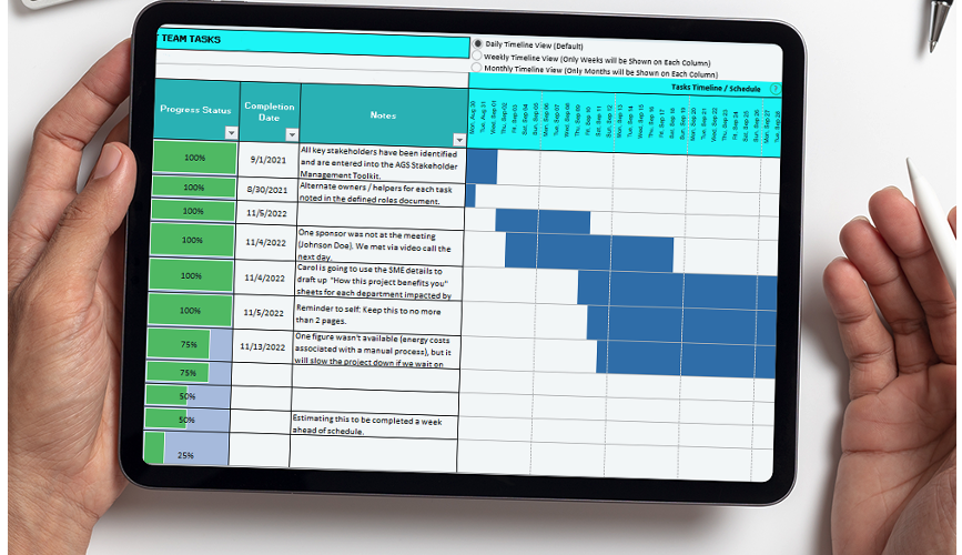 Detail Microsoft Excel Gantt Chart Template Nomer 48