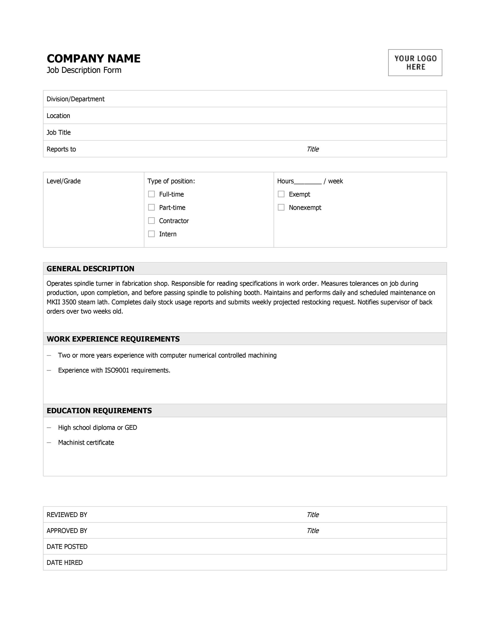 Detail Microsoft Job Description Template Nomer 25