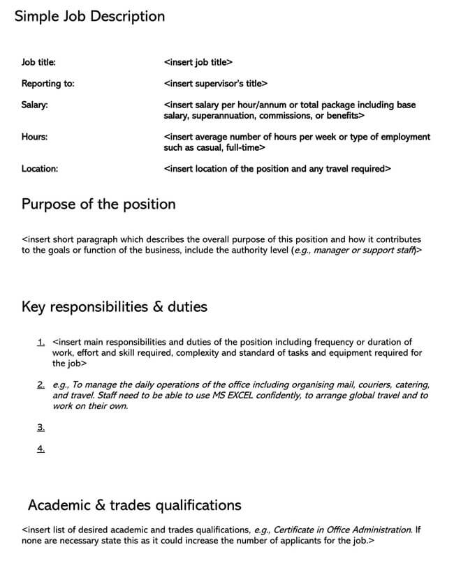 Detail Microsoft Job Description Template Nomer 27