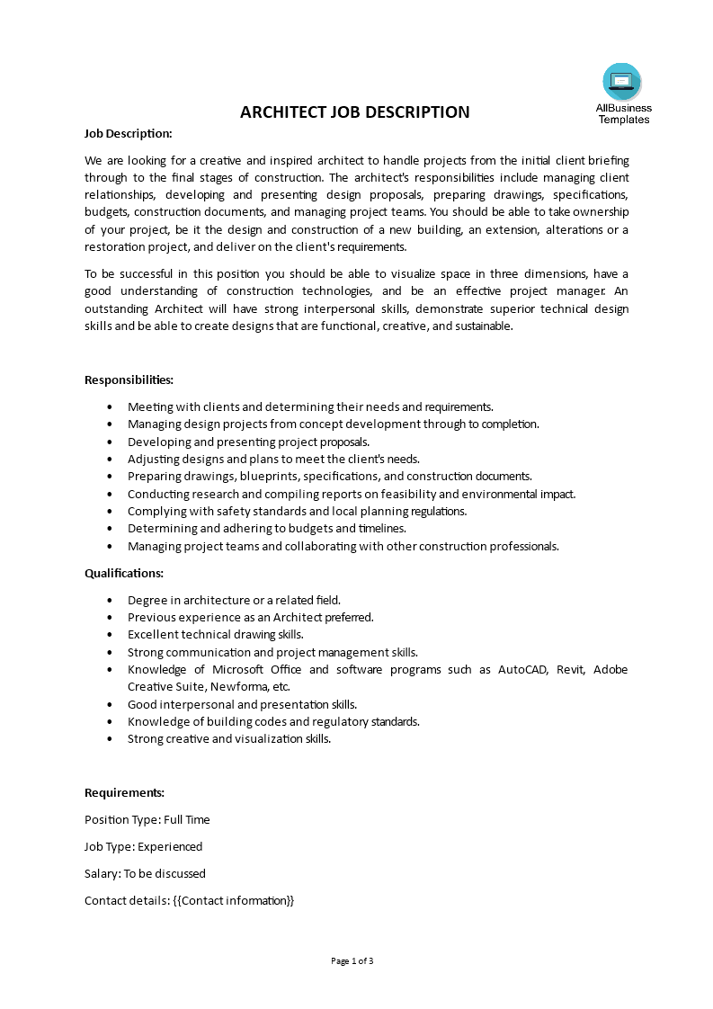 Detail Microsoft Job Description Template Nomer 29