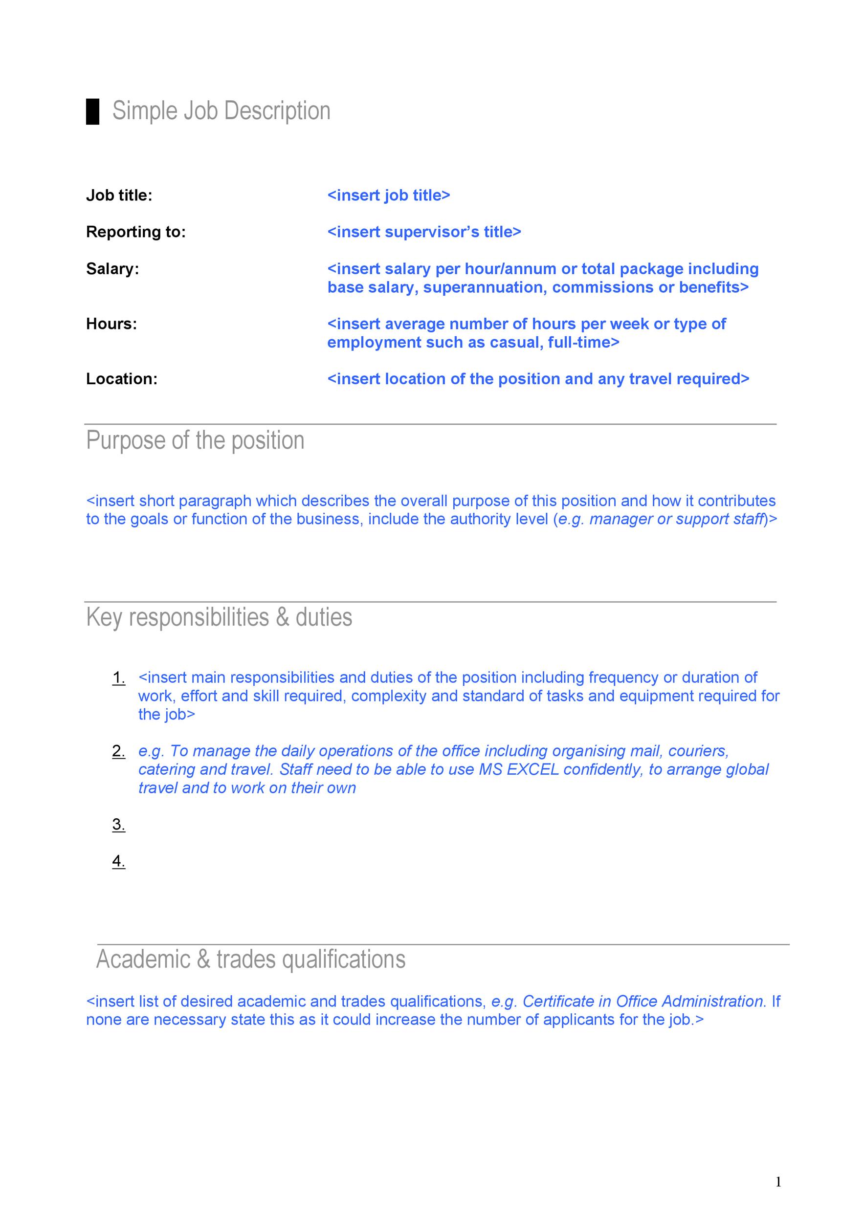 Detail Microsoft Job Description Template Nomer 30